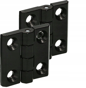 Zawias czarny 60x60 splatany drzwiowy odlewany - 2 szt.