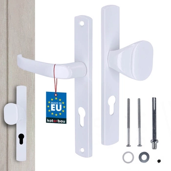 Klamko pochwyt na wkładkę do furtki bramy drzwi aluminium biały 72 mm