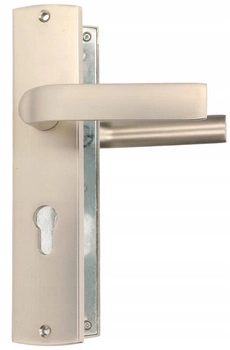 Klamka drzwiowa długi szyld na wkładkę 90 do drzwi - Kolor satyna