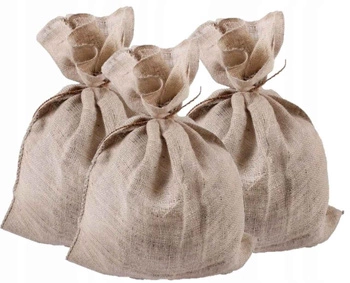 Worek jutowy naturalny przechowywanie choinka - 3 szt.