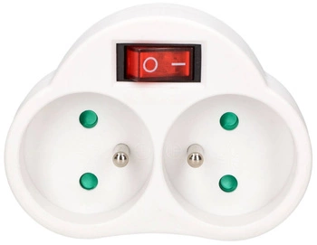 Złodziejka 2 gniazda rozgałęźnik sieciowy z uziem