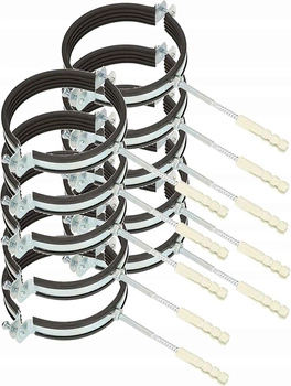 Obejma do rur 5" uchwyt guma uszczelka - 10 szt.