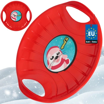 Sanki ślizgacz koło do zjeżdżania po śniegu czerwony 60 cm