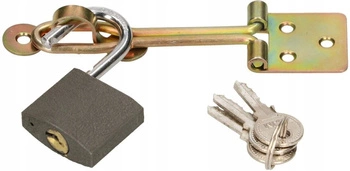 Wrzeciądz skobel z kłódką do drzwi z drutu 80 mm