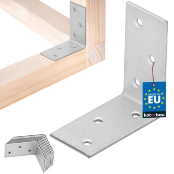 Kątownik ciesielski nierdzewny ocynkowany 50 x 50 x 25 mm zestaw 12 szt