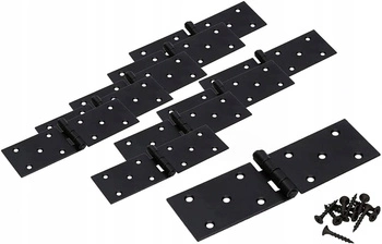 Zawias budowlany splatany skrzyniowy czarny 150x45 mm - 10 szt.