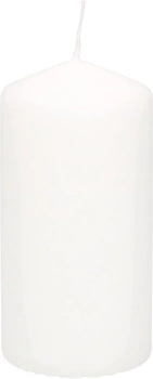 Świeca bryłowa stołowa klasyczna biała 12 cm