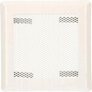 Kratka wentylacyjna kominkowa metal 16x16 cm biała