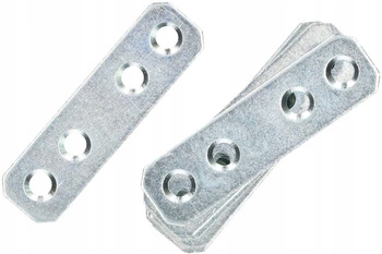 Łącznik płaski 60x16 mm meblowy prosty kątownik - 25 szt.