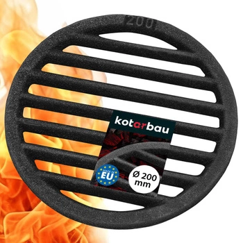 Ruszt żeliwny okrągły do pieca pieców piecowy 200