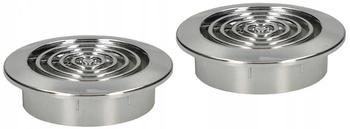 Kratka osłona wentylacyjna okrągła mini fi 45 mm 2 szt. - Kolor chrom