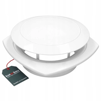 Anemostat wentylacyjny wywiewny biały 200 plastik