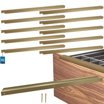 Uchwyt meblowy aluminium złoty mat 416/436 mm zestaw 10 szt