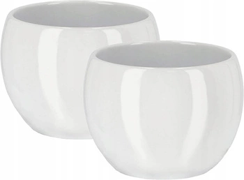 Doniczka ceramiczna fi 10 biała zestaw 2 szt.