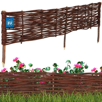 Płotek ogrodowy wiklinowy wbijany palisada obrzeże 120x20 cm