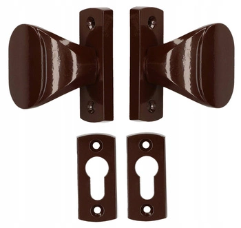 Pochwyt uchwyt drzwiowy szyld 125mm furtki bramki - Kolor brązowy