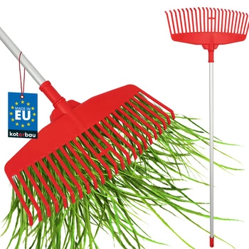 Grabie Do Liści Trawy Siana 48,5 CM Z Trzonkiem Aluminiowym 1,3 M