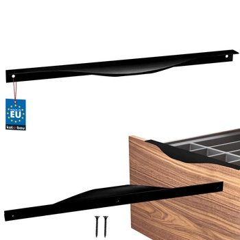 Uchwyt meblowy aluminium czarny mat 416/436 mm