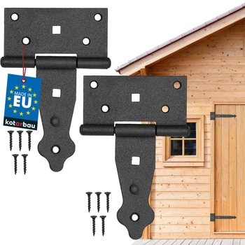 Zawias altanowy budowlany czarny 100 mm zestaw 2 szt.