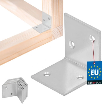 Kątownik ciesielski nierdzewny ocynkowany 35x35x35 mm zestaw 12 szt