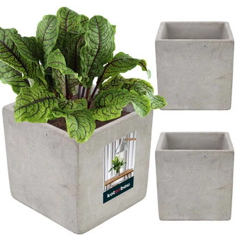Doniczka betonowa kwadrat 16 cm zestaw 2 szt.