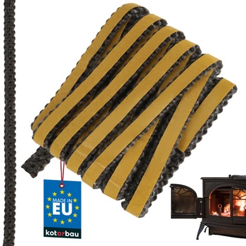 Taśma samoprzylepna do uszczelniania kominka pieca 10x4 mm 2,5 m