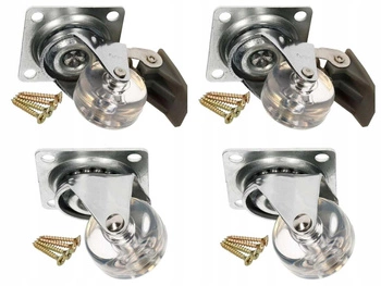 Kółko meblowe transportowe 35 mm z hamulcem zestaw 4 szt.