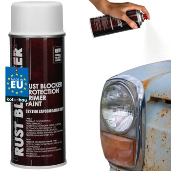 Lakier spray ochronny antykorozyjny na rdzę metalu biały ral 9010 400 ml