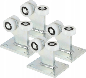 Wózek 3-rolkowy bramowy fi 43 stały rolki bram - 4 szt.