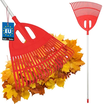 Grabie wachlarzowe do liści 51,5 cm + trzon aluminiowy 1,3 m