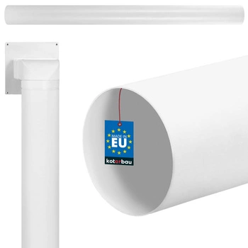 Kanał wentylacyjny okrągły rura pvc biały 150 cm fi 125 mm