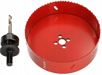 Otwornica bimetalowa 140mm koronka wietrło adapter