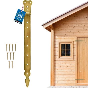 Zawias okiennic altanowy drzwiowy budowlany 400 mm wąski - Kolor złoty