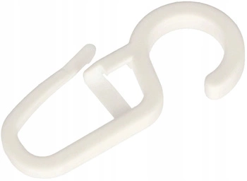 Agrafka haczyk plastikowy do karniszy firan zestaw 100 szt.