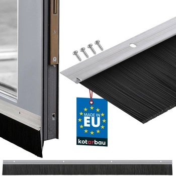 Listwa drzwiowa 1 m włosie 60 mm uszczelniająca wkręcana srebrna