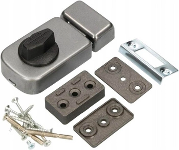 Zamek nawierzchniowy zasuwa do drzwi 50/60mm srebrny