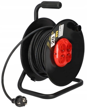 Zwijak przedłużacz bębnowy 3x1,5 budowlany z/u 20m