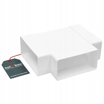 Łącznik trójnik kanału płaskiego biały 120x60 mm