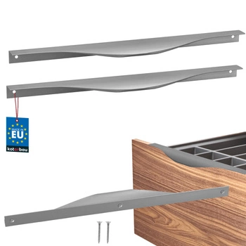 Uchwyt meblowy aluminium srebrny 320/340 mm zestaw 2 szt