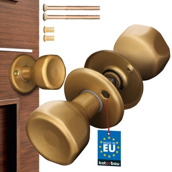 Gałka obrotowa do drzwi furtki bramy złota