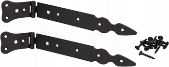 Zawias altanowy wąski do okiennic drzwi czarny 250 mm zestaw 2 szt.