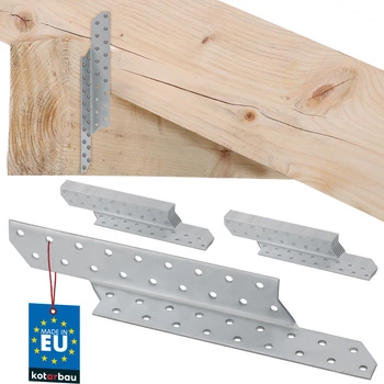 Łącznik ciesielski krokwiowy złącze płatwiowe lewy 250x35 mm zestaw 12 szt.