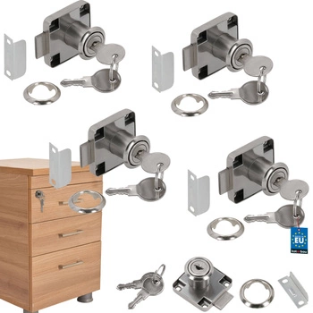 Zamek meblowy kwadratowy do szafki barku 40x40 - 4 szt.