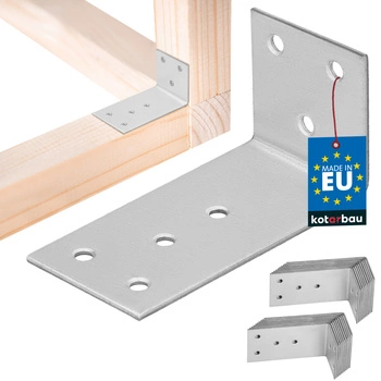 Kątownik ciesielski nierdzewny ocynkowany 40x80x40 mm zestaw 25 szt