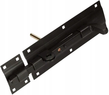 Zasuwa zasuwka dwustronna do furtki drzwi czarna