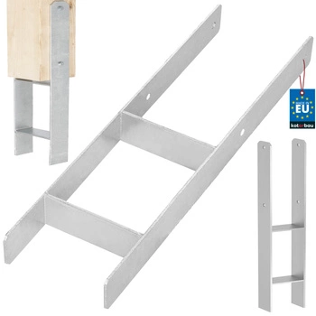 Podstawa słupa h do wmurowania stalowa ocynk srebrna 160 mm