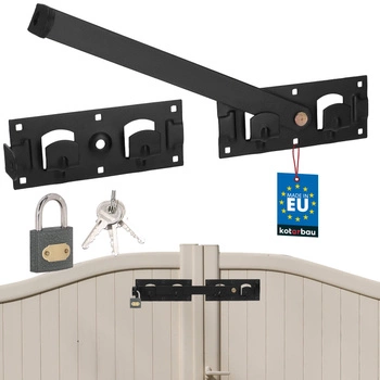 Zasuwa bramowa zapadka cyrkiel garażowa drzwi bram 430 mm - Kolor czarny