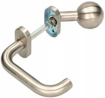 Prawa gałko-klamka stałą szyld wąski drzwi furtki