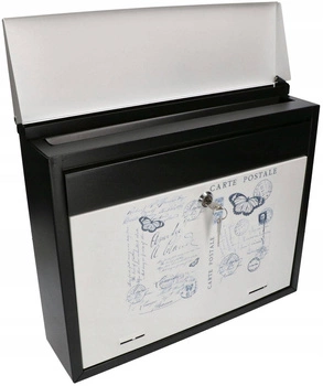 Skrzynka na listy gazety pocztowa zdobiona grafiką