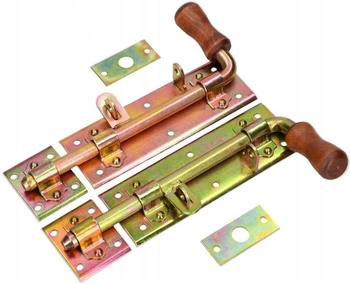 Zasuwa garażowa rygiel 280 mm bramy furtki drzwi zestaw 2 szt. prawa i lewa